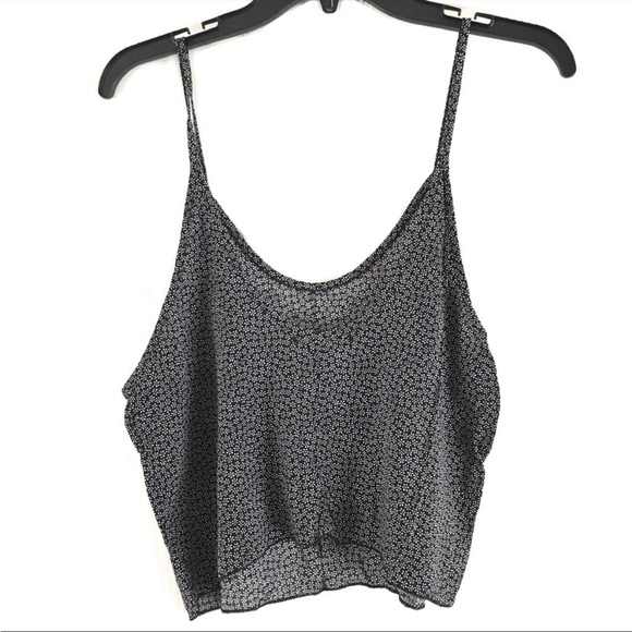 Brandy Melville tank top crop cropped daisy one size LN black Anthropologie - Picture 3 of 6